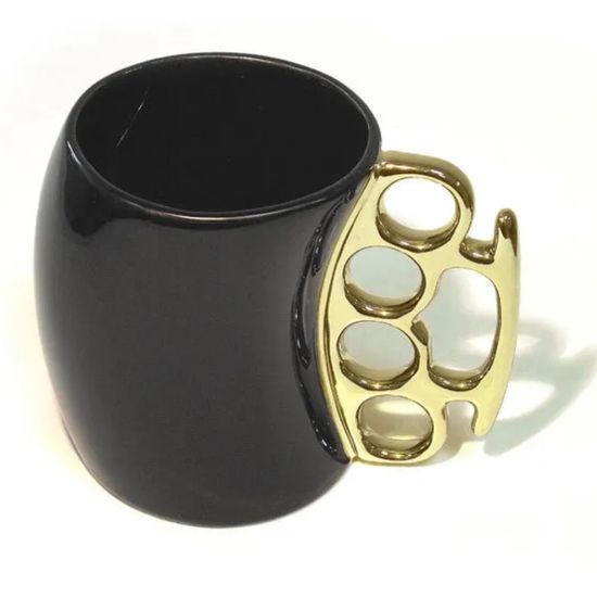 Кружка керамическая "Кастет" черная, 300 мл