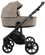 Детская коляска Roan Bass Next Кожа 2.0 2 в 1 BNL/71/2 Cappucino/Black/ руч.Коричневый