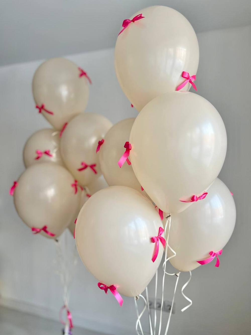 Воздушные шары с бантиками, для девушки №2723