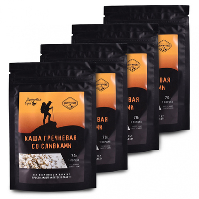 Каша гречневая со сливками zip 70 г (Здоровая Еда) 4 шт