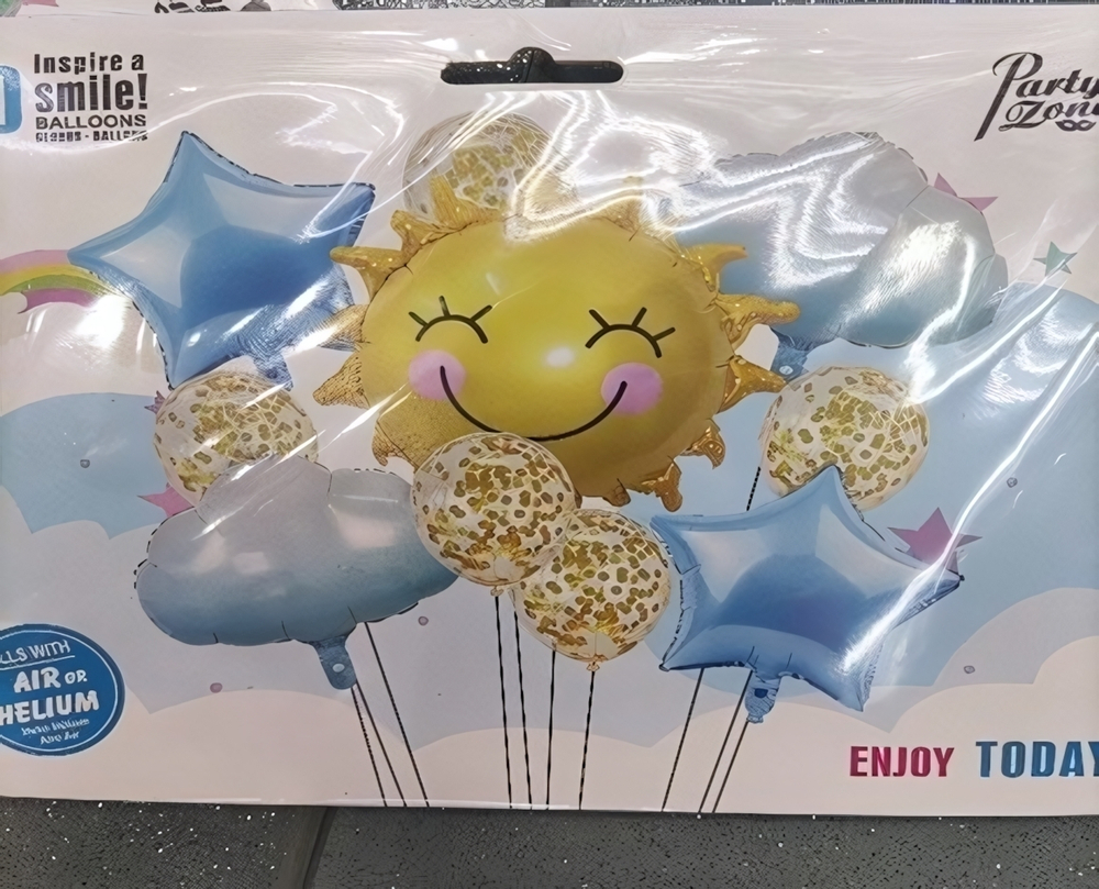 Воздушные шары 10 шт, 63см ,51*52см, 44см,12»/24см «Солнечный день»