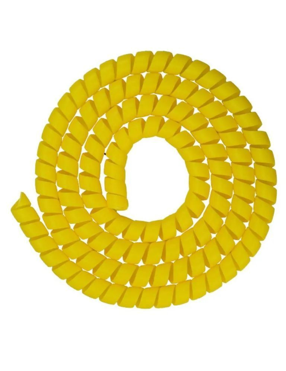 Оплетка спиральная пластиковая защита 1 метр желтая