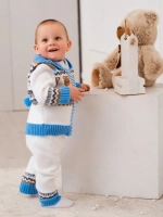 Костюм вязаный для малышей для новорожденных "Мишки"