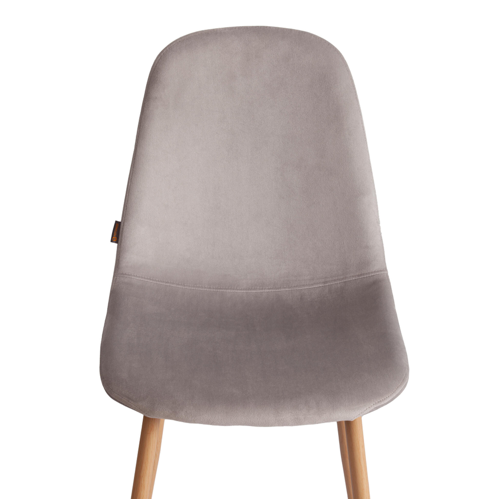 Стул BREEZE (mod. JSC-58) Велюр/металл , 44 х 53 х 86 см, Light grey (светло-серый) HLR14 / натуральный