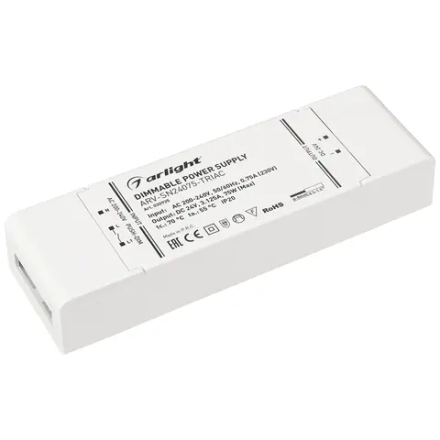 Блок питания ARV-SN24075-TRIAC (24V, 3.125A, 75W) (Arlight, IP20 Пластик, 3 года) 030935