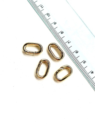 161026-з Карабин-овал, 16*10мм, позолота