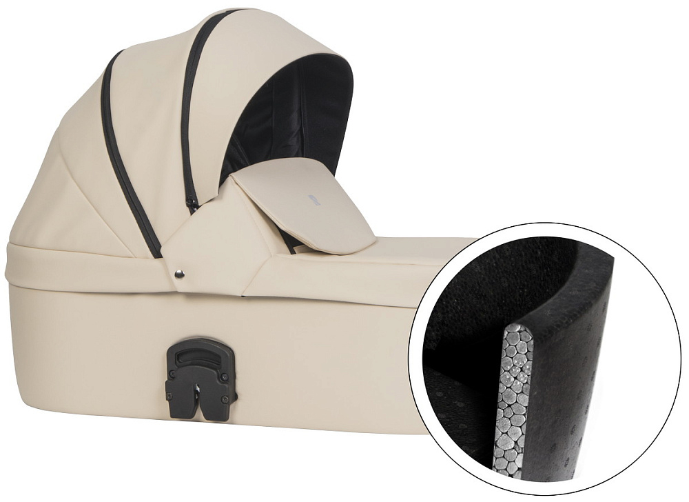 Детская коляска Riko Nano Thermo Ecco 3 в 1 с автокреслом Rant Cruise Grey 03 Ivory beige (бежевый)