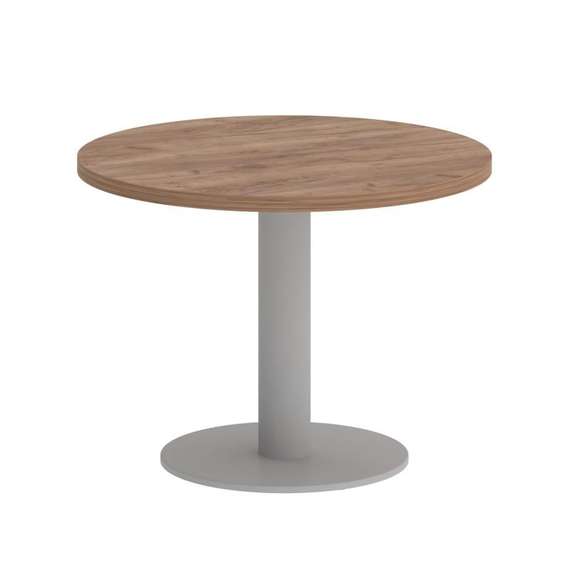 First Стол журнальный круглый KSJ-1 Дуб Табак/Металл Серый 600*600*450