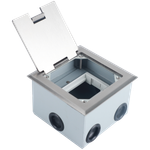 Лючок в пол 3 мод. (1 мод. 45х45 мм. + 1 мод. 22.5х45 мм.),  нержавеющая сталь,  (с уст. набором)