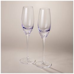 НАБОР БОКАЛОВ ДЛЯ ШАМПАНСКОГО ИЗ 2 ШТ "BUBLES" PURPLE 200 МЛ