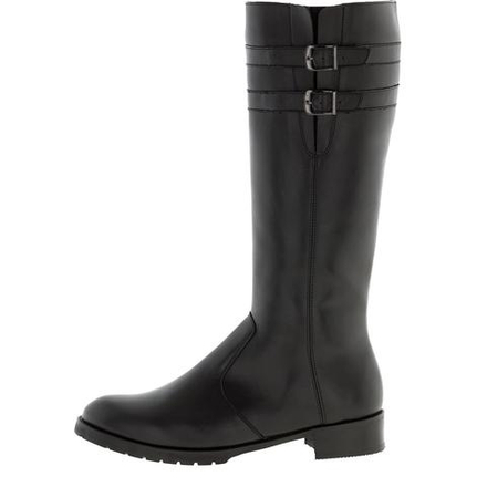 635507 Сапоги женские черные кожа