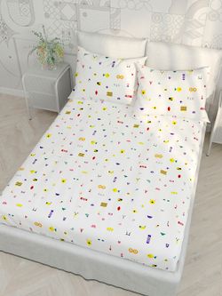 Простынь на резинке Сказка "Маски (компаньон)" 180х200 см, перкаль