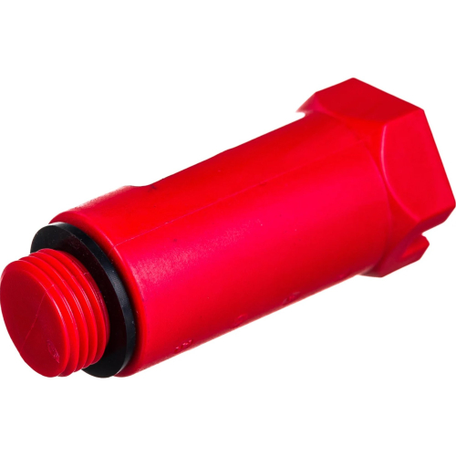 Заглушка Uni-Fitt монтажная Н 1/2" с прокладкой (красная)