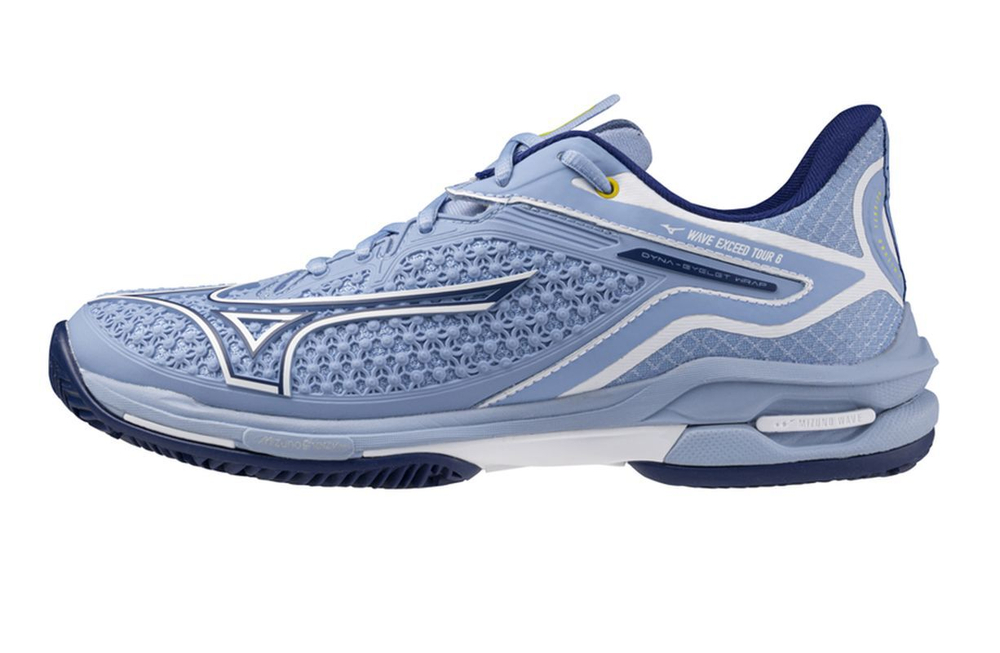 Женские Кроссовки теннисные Mizuno Wave Exceed Tour 6 CC - небесный