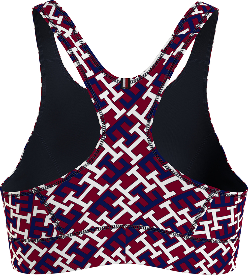 Теннисный бюстгальтер Tommy Hilfiger Mid Intensity AOP Racer Bra - Multikolor