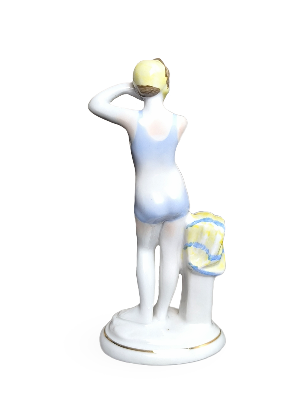 &&& Фарфоровая статуэтка "Юная купальщица" (ЛФЗ) 1950 - 1960 гг.
