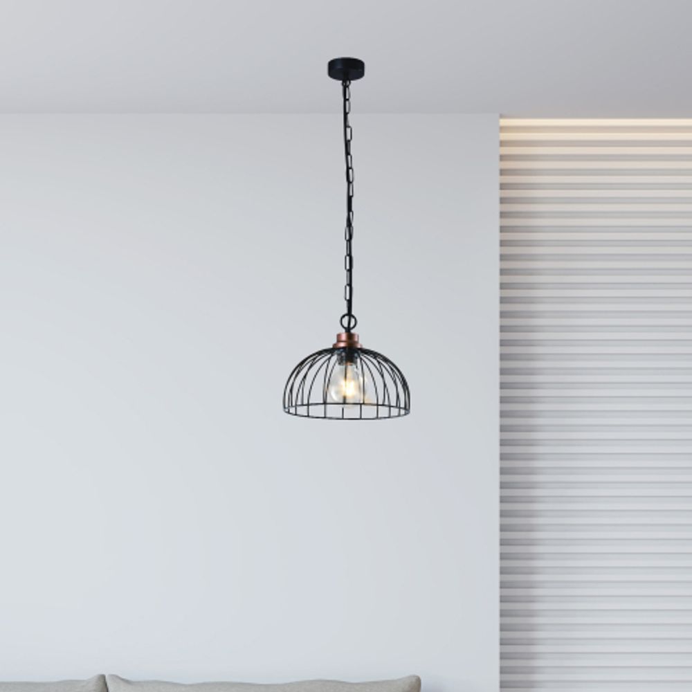 Светильник подвесной (подвес) Rivoli Agarola 1018-106 1 х Е27 40 Вт лофт - кантри | Rivoli