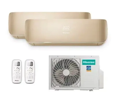 Мульти сплит-система Hisense на 2 комнаты (20+20 кв.м.) Champagne R32