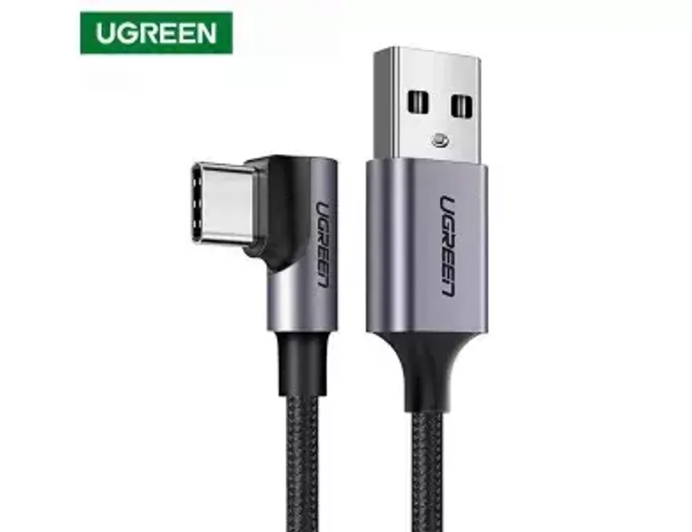 Кабель UGREEN US284 Angled USB AM to USB Type C Cable Angled 0.5m