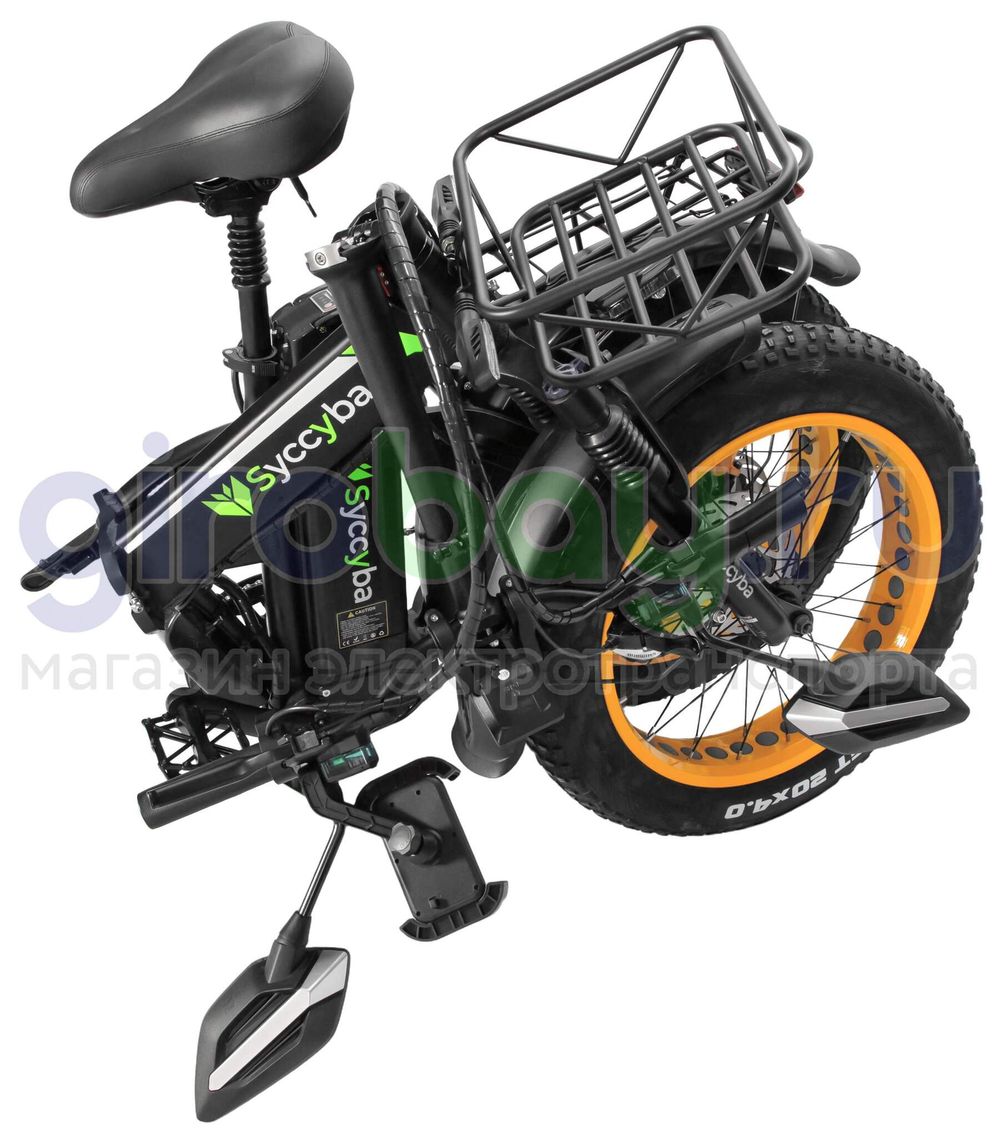 Электровелосипед Syccyba F10 Pro (48V/20Ah) - Жёлтый обод фото №15