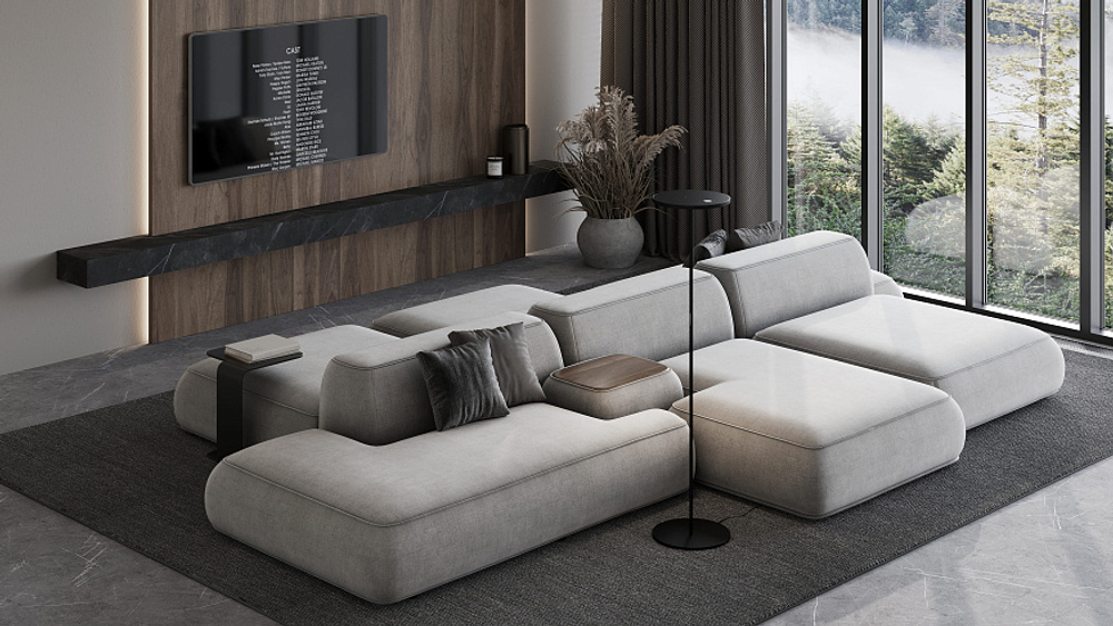 Модульный диван Генрих (Genrih), 4560 мм Двусторонний