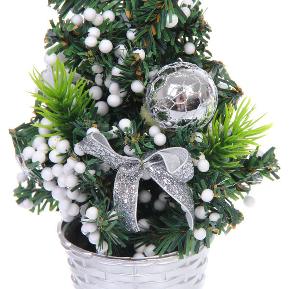 Елка в горшке «Волшебная красавица» 20 см, Серебро