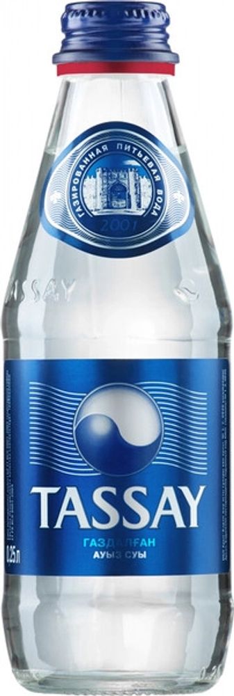 Вода природная минеральная Тассай Газированная / Tassay Sparkling 0.25 - стекло
