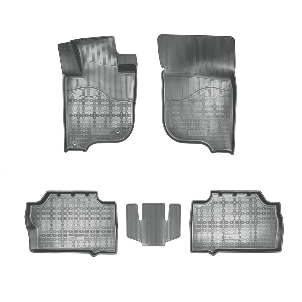 Ковры в салон Norplast/Unidec для Mitsubishi Pajero Sport III (2015-), Серый, 5 штук, арт.NPA11-C59-703-G