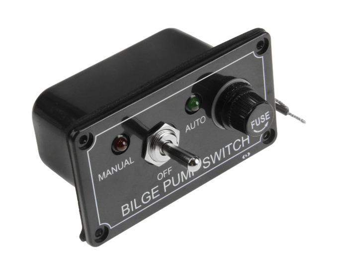 Панель управления водооткачивающей помпой auto-off-manual (c фиксацией)