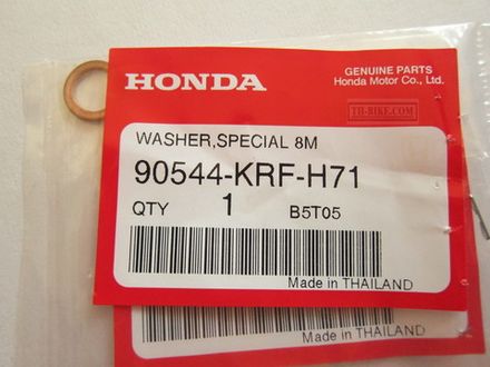 90544-KRF-H71. WASHER, SPECIAL, 8MM. HONDA