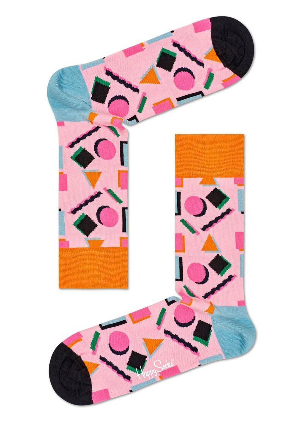Носки унисекс Nineties Sock с геометрическими фигурами (Размер: 29) (Цвет: розовый)