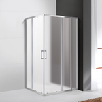 Душевой уголок Cezares MOLVENO-AH-21-100+30-P-Cr, 130х100х195, профиль хром, стекло Punto матовое