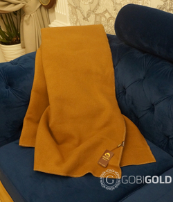 Одеяло тканое из 100% верблюжьей шерсти 150х200 см. (GOBI SUN) - камел (утяжеленное)