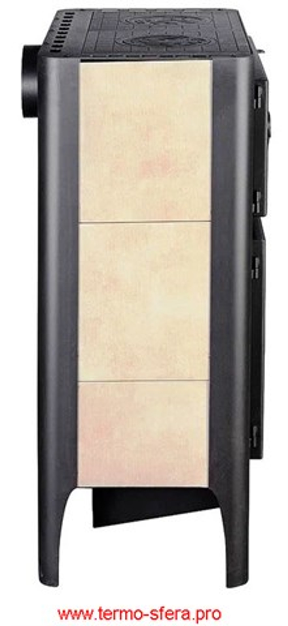 Печь-камин БАВАРИЯ ЭКО с духовкой и плитой