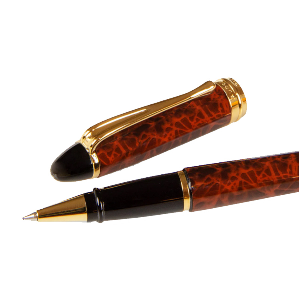 Ручка-роллер Aurora Ipsilon Lacca Tortoise GT, в подарочной коробке