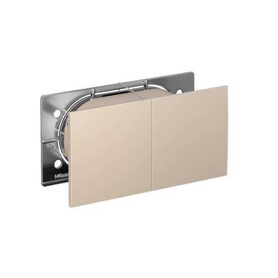 Розетка 2-м. AtlasDesign 16А с заземл. со шторками со сдвиж. крышкой в сборе песочн. SE ATN001228