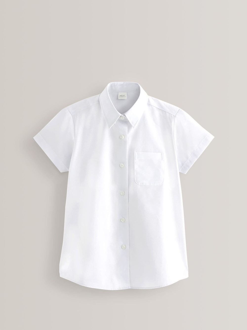 Рубашка школьная с коротким рукавом для девочки Next 452-071, 5 шт., Белый