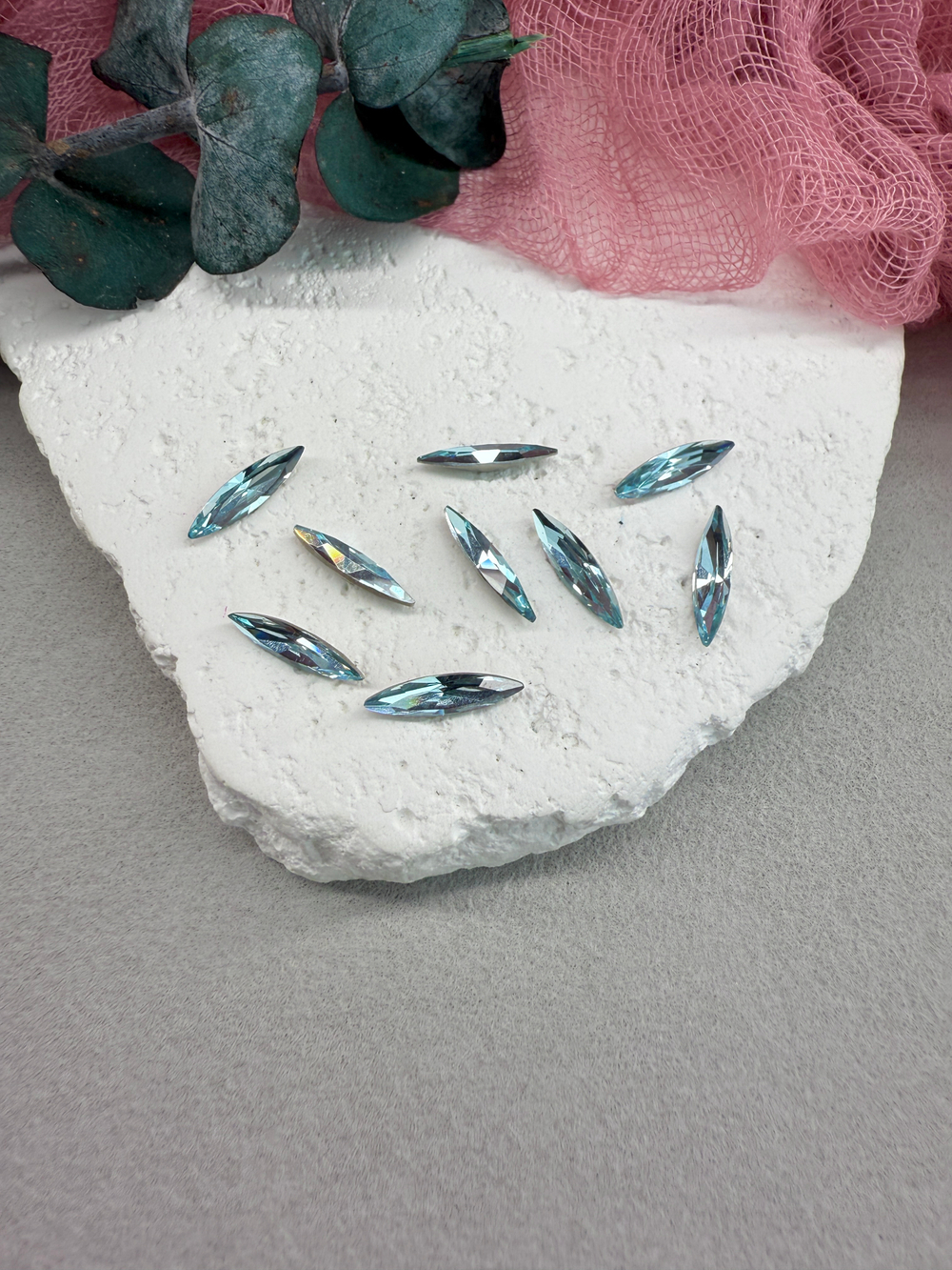 Наветт Navette spfinx 15*4 мм, Aquamarine