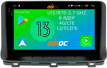 Магнитола для KIA Ceed 3 2021+ - Airoc 2K AU-2318 на Android 13, TS20, 12/512Гб, SIM-слот