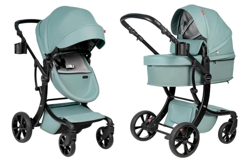Детская коляска трансформер Aimile Spring аквамарин