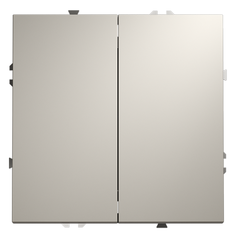 Выключатель встраиваемый VOLTUM S70 двухклавишный 10А, (кашемир)