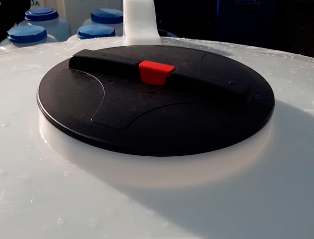 Ёмкость пластиковая пищевая АКПОЛ 2000 л. горизонтальная (202x111x130см;56кг;синий) - арт.555028