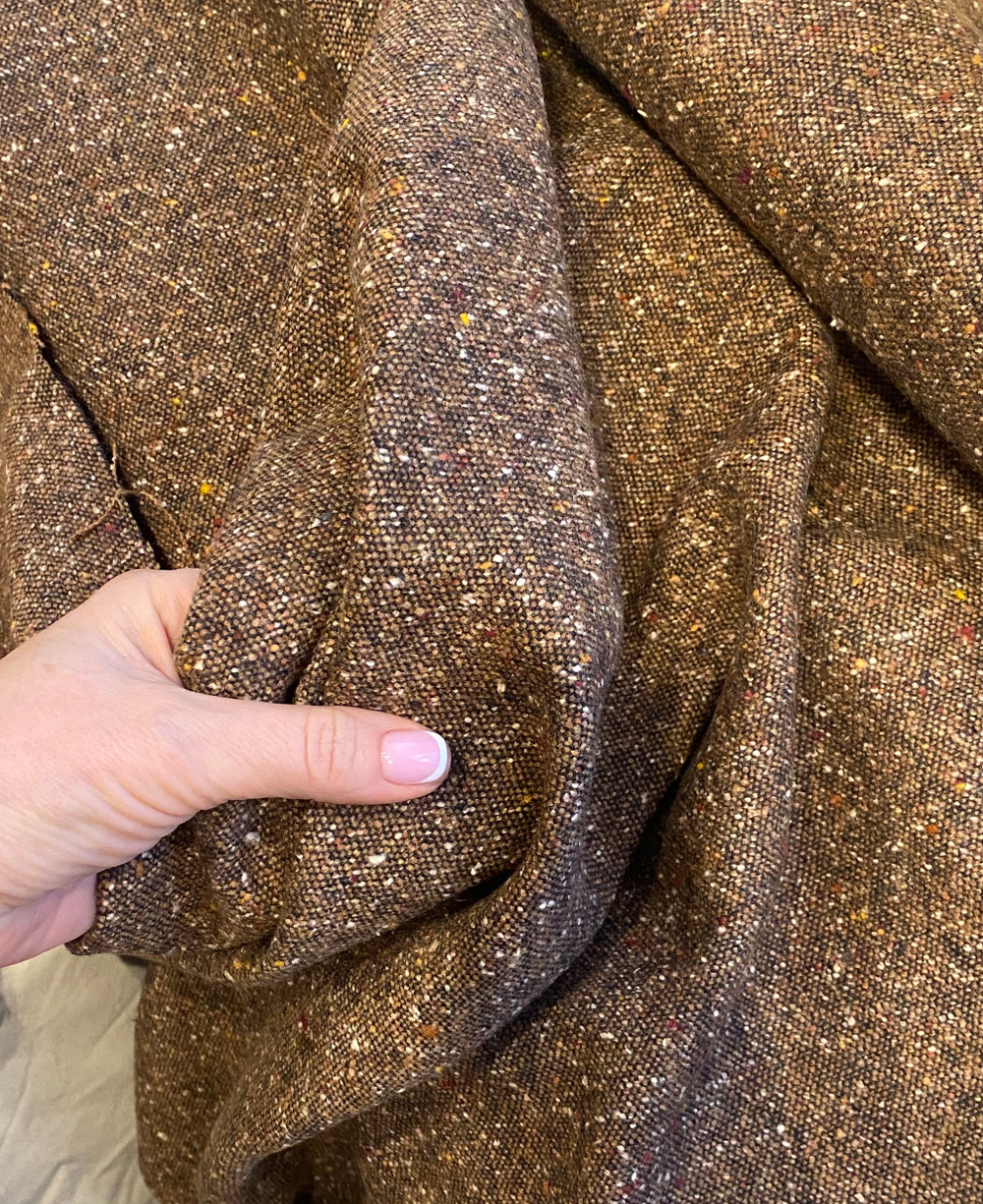 Ткань костюмная Твид (Италия) 80% шерсть 20% хлопок ш-150см отрез 0,75м