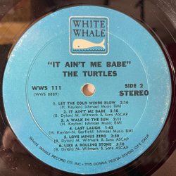 Винтажная виниловая пластинка LP The Turtles It Ain't Me Babe (USA 1965)