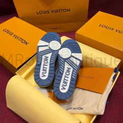 Кроссовки LV Trainer унисекс сине белого цвета