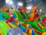 Коммерческий надувной батут "Зверята на радуге" 12*9*2.8 м.