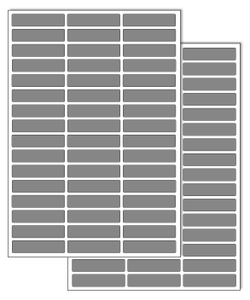Серые виниловые наклейки для маркировки Policomprint М13, 42х10 мм. 96 шт.