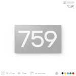 Номер на дверь 759, табличка на дверь для офиса, квартиры, кабинета, аудитории, склада, серая 120х70 мм, Айдентика Технолоджи