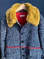 Новое шерстяное пальто Little Pushkin с меховым воротником, 116