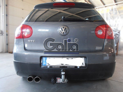 Фаркоп оцинкованный Galia A038A для Audi A3 2003-2008: хетчбек 3 двери, VW Golf V, VI, Plus хетчбек 3/5 дверей 2003-2008, 2008-2013 (2WD только)(паспорт и сертификат в комплекте)(без электрики)